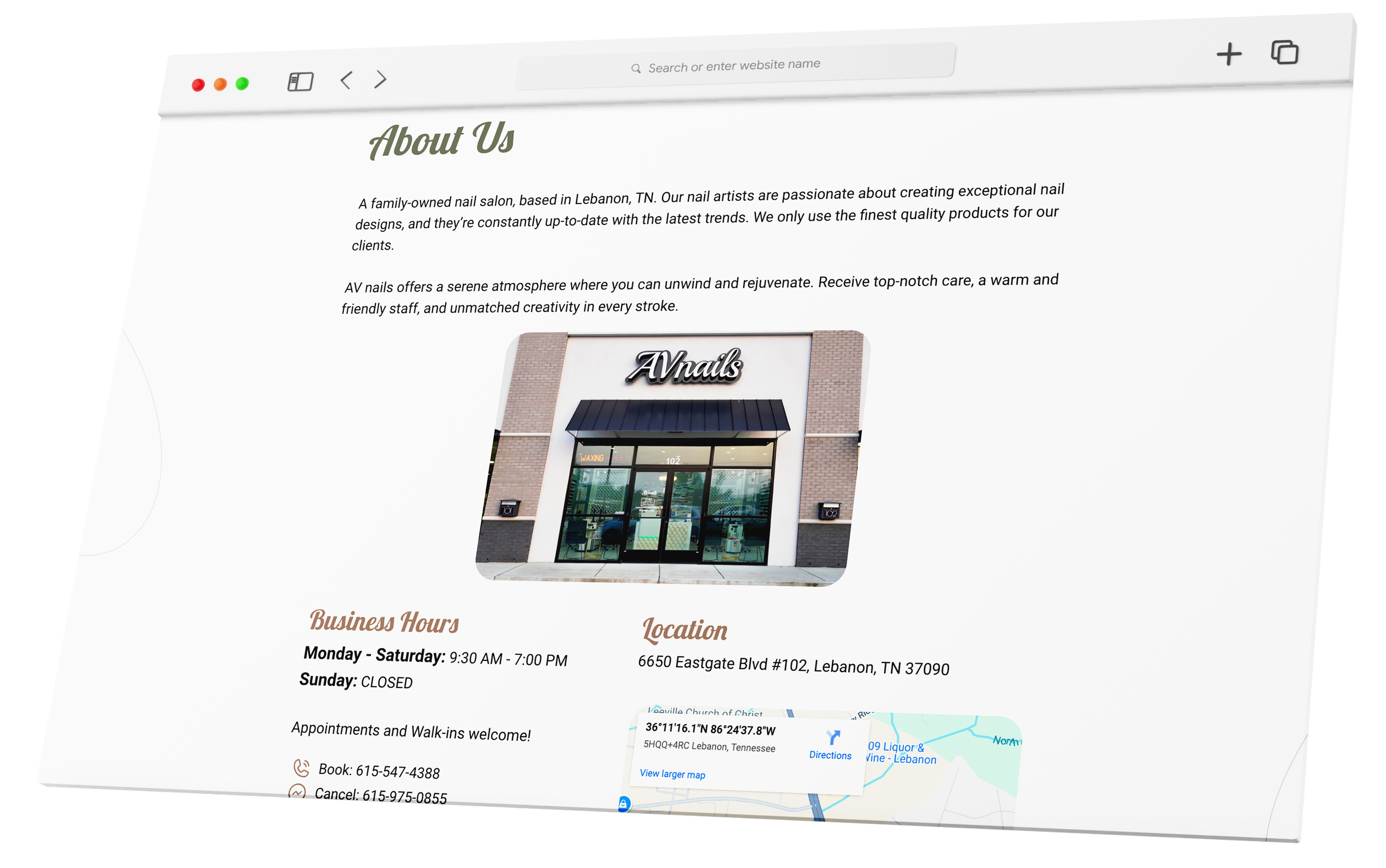 AV Nails Mockup